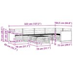 vidaXL Záhradná súprava gaučov 6 pcs Prírodná 79 x 79 x 37 cm – Obrázok 9