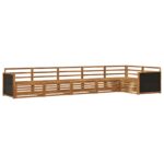 vidaXL Záhradná súprava gaučov 6 pcs Prírodná 406 x 168,5 x 73 cm – Obrázok 2