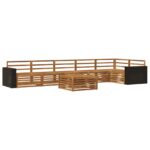 vidaXL Záhradná súprava gaučov 7 pcs Prírodná 79 x 79 x 37 cm – Obrázok 2