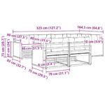 vidaXL Záhradná súprava gaučov s vankúšom 7 pcs Prírodná a krémová – Obrázok 7