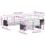 vidaXL Záhradná súprava gaučov s vankúšom 8 pcs Prírodná a béžová – Obrázok 8