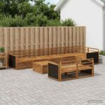vidaXL Záhradná súprava gaučov 9 pcs