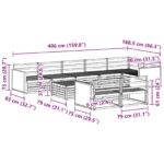 vidaXL Záhradná súprava gaučov 9 pcs – Obrázok 9