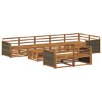 vidaXL Záhradná súprava gaučov 9 pcs – Obrázok 2