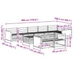 vidaXL Záhradná súprava gaučov 9 pcs – Obrázok 9