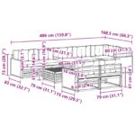 vidaXL Záhradná súprava gaučov s vankúšom 9 pcs – Obrázok 8