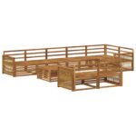 vidaXL Záhradná súprava gaučov 9 pcs – Obrázok 2