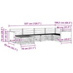 vidaXL Záhradná súprava gaučov 6 pcs Prírodná – Obrázok 8