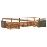 vidaXL Záhradná súprava gaučov 6 pcs Prírodná – Obrázok 2