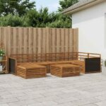 vidaXL Záhradná súprava gaučov 7 pcs Prírodná