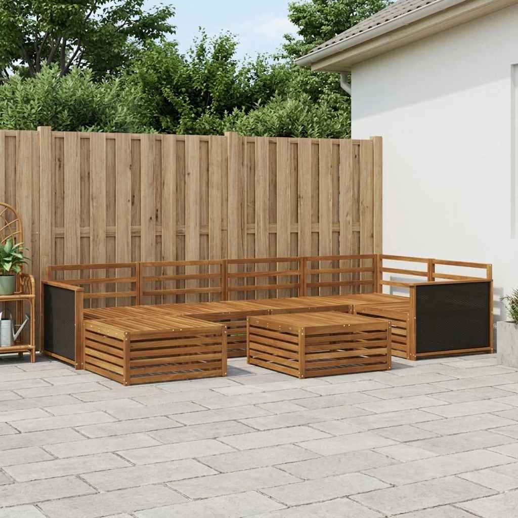 3383582_1.jpg vidaXL Záhradná súprava gaučov 7 pcs Prírodná – Obrázok 1
