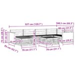 vidaXL Záhradná súprava gaučov 7 pcs Prírodná – Obrázok 9