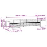 vidaXL Záhradná súprava gaučov 7 pcs Prírodná – Obrázok 9