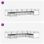 vidaXL Záhradná súprava gaučov 7 pcs Prírodná – Obrázok 8