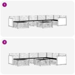 vidaXL Záhradná súprava gaučov 8 pcs Prírodná – Obrázok 9