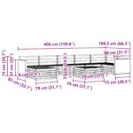 vidaXL Záhradná súprava gaučov 8 pcs Prírodná – Obrázok 10