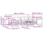 vidaXL Záhradná súprava gaučov s vankúšom 8 pcs Prírodná a béžová – Obrázok 9