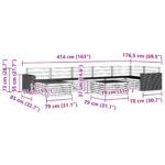 vidaXL Záhradná súprava gaučov 8 pcs Prírodná – Obrázok 10