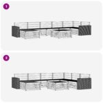 vidaXL Záhradná súprava gaučov 8 pcs Prírodná – Obrázok 9
