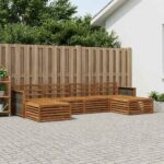 vidaXL Súpravy pohoviek 6 pcs Pevné akáciové drevo