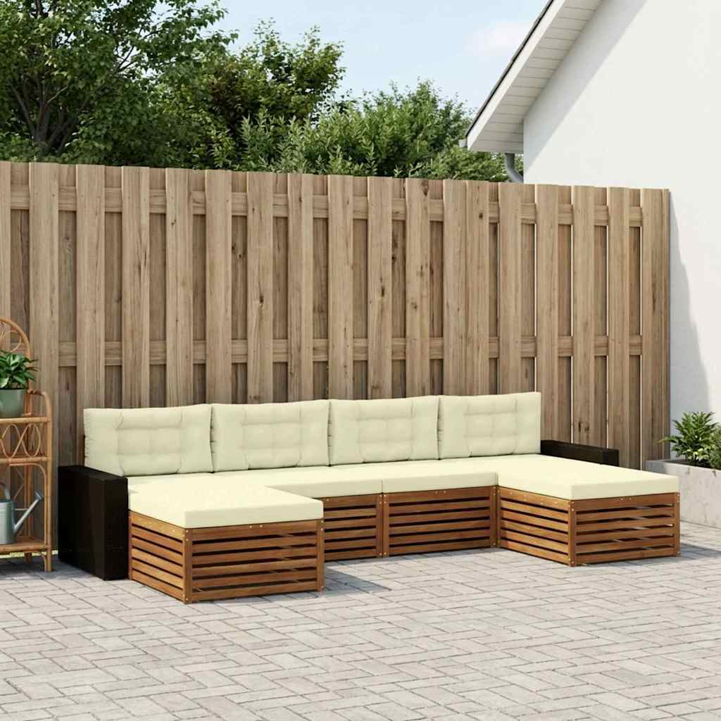3383693_1.jpg vidaXL Súpravy pohoviek s vankúšom 6 pcs Pevné akáciové drevo – Obrázok 1