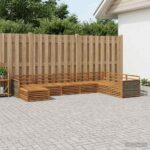 vidaXL Záhradná súprava gaučov 8 pcs Prírodná