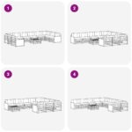 vidaXL Súpravy pohoviek s vankúšom 11 pcs Pevné akáciové drevo – Obrázok 7