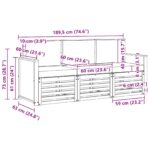 vidaXL Súpravy pohoviek s vankúšom 3 pcs Pevné akáciové drevo – Obrázok 6