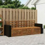 vidaXL Súpravy pohoviek 3 pcs Pevné akáciové drevo
