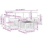 vidaXL Záhradná súprava gaučov s vankúšom 5 pcs Prírodná a antracitová – Obrázok 6