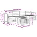 vidaXL Záhradná súprava gaučov 5 pcs Prírodná Pevné akáciové drevo – Obrázok 7
