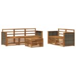 vidaXL Súpravy pohoviek 6 pcs Pevné akáciové drevo – Obrázok 2