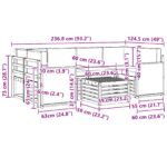 vidaXL Záhradná súprava gaučov s vankúšom 7 pcs Prírodná a svetlosivá – Obrázok 7