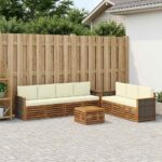 vidaXL Súpravy pohoviek s vankúšom 8 pcs Pevné akáciové drevo