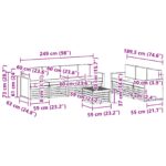 vidaXL Súpravy pohoviek s vankúšom 8 pcs Pevné akáciové drevo – Obrázok 7