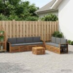 vidaXL Súpravy pohoviek s vankúšom 8 pcs Pevné akáciové drevo