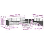 vidaXL Súpravy pohoviek 8 pcs Pevné akáciové drevo – Obrázok 7