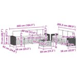 vidaXL Súpravy pohoviek s vankúšom 8 pcs Pevné akáciové drevo – Obrázok 7