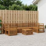 vidaXL Záhradná súprava gaučov 8 pcs Prírodná Pevné akáciové drevo