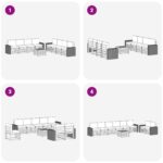 vidaXL Súpravy pohoviek s vankúšom 9 pcs Pevné akáciové drevo – Obrázok 6