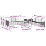 vidaXL Súpravy pohoviek 9 pcs Pevné akáciové drevo – Obrázok 7