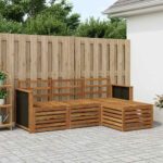 vidaXL Záhradná súprava gaučov 4 pcs Prírodná