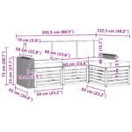 vidaXL Záhradná súprava gaučov s vankúšom 4 pcs Prírodná a antracitová – Obrázok 6