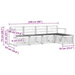 vidaXL Záhradná súprava gaučov 5 pcs Prírodná – Obrázok 7