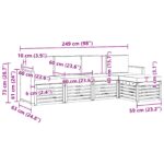 vidaXL Záhradná súprava gaučov s vankúšom 5 pcs Prírodná a svetlosivá – Obrázok 6