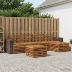 vidaXL Záhradná súprava gaučov 6 pcs Prírodná