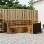 vidaXL Súpravy pohoviek 4 pcs Pevné akáciové drevo