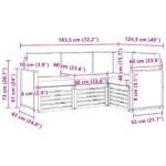 vidaXL Súpravy pohoviek s vankúšom 4 pcs Pevné akáciové drevo – Obrázok 7