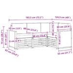 vidaXL Súpravy pohoviek s vankúšom 4 pcs Pevné akáciové drevo – Obrázok 7