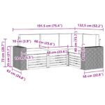 vidaXL Súpravy pohoviek s vankúšom 4 pcs Pevné akáciové drevo – Obrázok 7